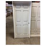 36" x 80" LH Primed Wood 6-Panel Interior Door