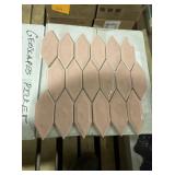 12" First Lady Pink Lantern Mosaic Tile x 100Pcs