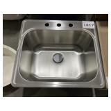 25" x 22" Single Bowl Stainless Steel Utility Sink