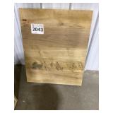 22" x 27.5" x 2" Slab of Oak Wood