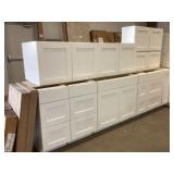 11Pc Cabinet Set in White with Accessories