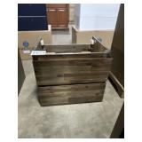 23" x 20" Wall Mount Vanity Base in Dark Brown