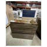 23" x 20" Wall Mount Vanity Base in Rustic Brown