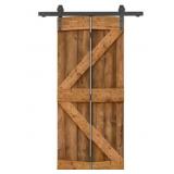 RTA 22" x 84" Walnut Bi-Fold Barndoor w Track Kit