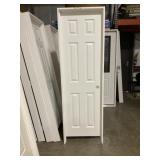 24" x 80" LH 6-Panel MDF Interior Door in White