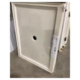 48" x 36" White Shower Base with (C) Drain