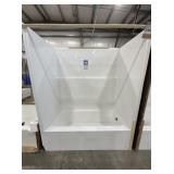60" x 72" RH Fiberglass Shower/Tub Surround