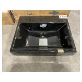 23-1/2" x 19-1/2" Wall Mount Sink in Gloss Black