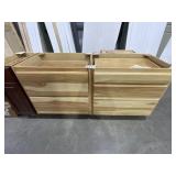 Mixed Size Hickory Natural Drawer Bases x 2Pcs