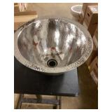 13-1/2in. d Stainless Steel Sink Vessel