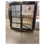 69" x 69" Black Double Hung Window Unit