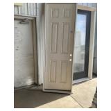 30" x 96" 6-Panel LH Fiberglass Exterior Door