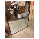 38" x 26" Black Arched Frame Mirror