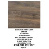 Water Resistant Laminate Flooring x 1530SF