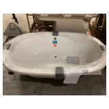 74" x 44" Studio Dual Oval White Drop In Tub
