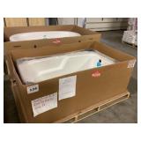 54" x 30" Designer Solo White Drop In Tub