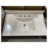 27" x 22" Single Sink Vanity Top in Bone