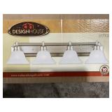 dhï¿½ 4-Lite Vanity Light in Satin Nickel