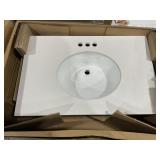 34-1/2" x 22" Single Sink Vanity Top in White