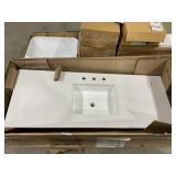 57" x 22" Single Sink Vanity Top in White