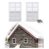 2 Pack Shed Windows - White