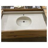 55" x 22" Single Sink Vanity Top in Tahiti Desert