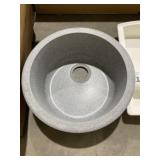 18"DIA Drop-In Single Bowl Sink in Rockslide