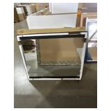 31-1/2" x 26" Cabinet Mirror with Brown Frame