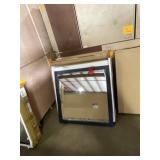 30" x 30" Mirror with Navy Blue Wood Frame