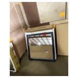30" x 30" Mirror with Navy Blue Wood Frame