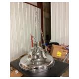 (2) Large Chrome Pendant Lights