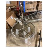 Large 3-Bulb pendant light in chrome