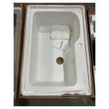 33" x 22" Single Bowl Composite Sink in White
