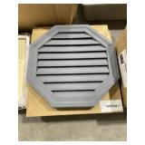 22" Octagon Gable Louvered Vent in Gray x 2