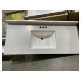 49" x 22" Single Sink Vanity Top in Glamour Gray