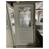 36" x 80" 1/2 View LH Fiberglass Exterior Door