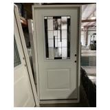 36" x 80" 1/2 View LH Fiberglass Exterior Door