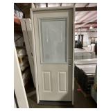32" x 80" 1/2 View FG LH Exterior Door in White