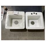 Mixed 15" x 15" Composite Bar Sinks x 2