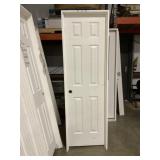24" x 80" RH 6-Panel MDF Interior Door in White