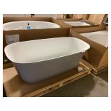 Acquabella Gray/White Freestanding Bathtub