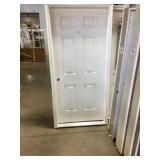 36" x 80" RH Fiberglass 6-Panel Exterior Door