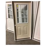36" x 80" RH Fiberglass 9-Lite Exterior Door