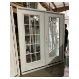 72" x 80" LH 15-Lite Exterior French Door-White