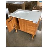 36in Wooden Vanity With Hardware.