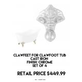 Clawfeet For Clawfoot Tub