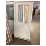 36" x 80" LH Fiberglass Half-View Exterior Door