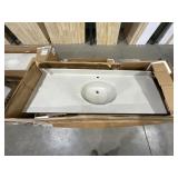 61" x 22" Single Sink Vanity Top in Bone