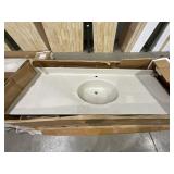 61" x 22" Single Sink Vanity Top in Bone