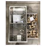 36" x 18" Double Bowl SS All-In-One Kit